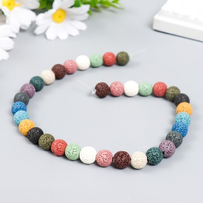 Бусины для ароматерапии с отверстием "Круглые. Ассорти" d=1,2 см набор 33 шт +-3