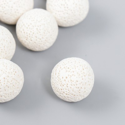 Бусины для ароматерапии без отверстий «Круглые. Белый», d=2 см, набор 13 шт.