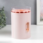 Шкатулка для украшений пластик "Цилиндр розовый" 30х16,3х14,4 см - фото 2986043
