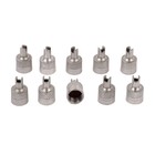 Колпачок на вентиль TORSO, с ключом, хром, набор 10 шт. - Фото 1