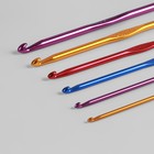 Набор крючков для вязания, d = 2-4,5 мм, 14,5 см, 6 шт, цвет разноцветный - Фото 2
