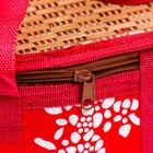 Шкатулка бамбук "Цветы на красном" с ручками, молния 16х20х30 см 7615669 - фото 16490753