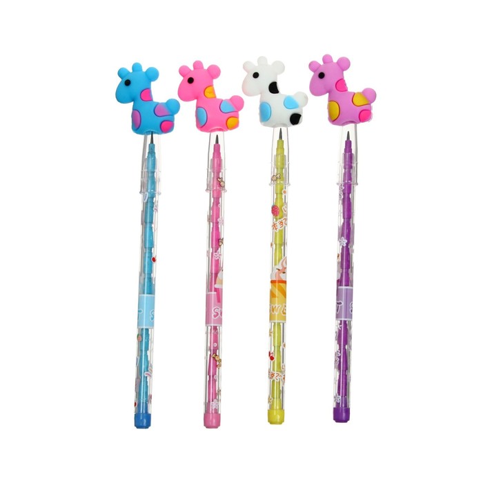Карандаш - прикол Calligrata «Жираф», секционный, МИКС - Фото 1