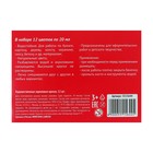 Краска акриловая, набор 12 цветов х 20 мл, Calligrata Mix : 6 стандарных ; металлик, перламутровый, флуоресцентный, с блестками (морозостойкий) - Фото 4