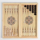 Нарды деревянные большие, настольная игра "Таежный волк", 50 х 50 см, с шашками - Фото 2