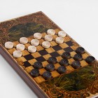 Нарды деревянные большие, настольная игра "Таежный волк", 50 х 50 см, с шашками - Фото 3