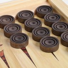 Нарды деревянные большие, настольная игра "Таежный волк", 50 х 50 см, с шашками - Фото 4