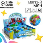 Мяч детский мягкий «Глобус», в шоубоксе - Фото 1