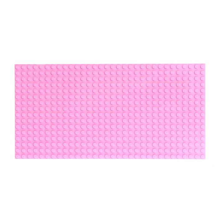 Пластина-основание для конструктора, 25,5 × 12,5 см, цвет розовый - фото 10228266