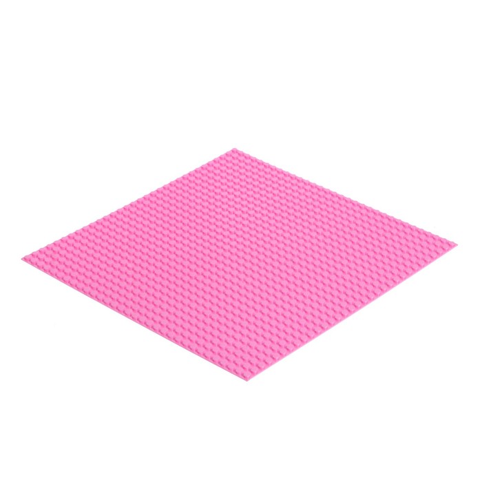 Пластина-основание для конструктора, 25,5 × 25,5 см, цвет розовый - фото 1905983176