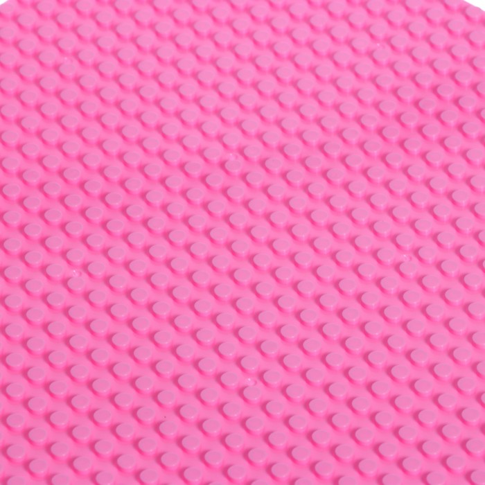 Пластина-основание для конструктора, 25,5 × 25,5 см, цвет розовый - фото 1905983177