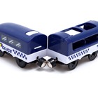 Поезд «Полиция», для железной дороги, работает от батареек, подходит для деревянных железных дорог - Фото 4
