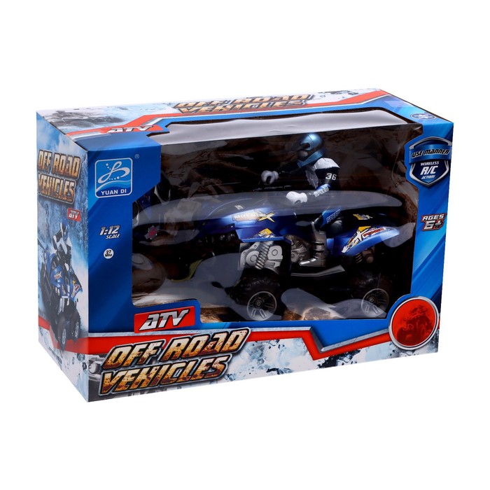 Мотоцикл радиоуправляемый «Квадроцикл», 1:12, цвет синий 53889