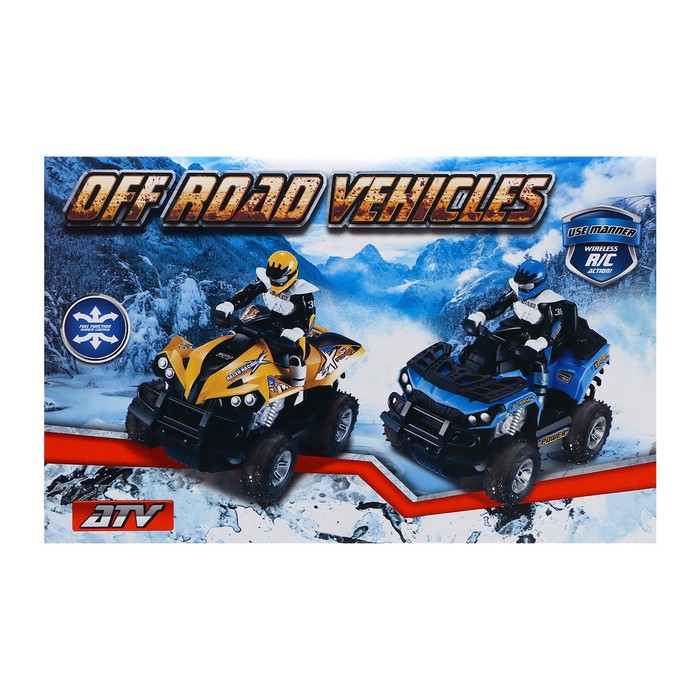 Мотоцикл радиоуправляемый «Квадроцикл», 1:12, цвет синий 53889