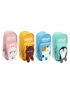 Пенал школьный Calligrata «Зверушки», на молнии, 2 отделения, МИКС - Фото 4