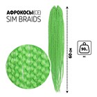 SIM-BRAIDS Афрокосы, 60 см, 18 прядей (CE), цвет светло-зелёный(#GREEN) - фото 295586803