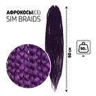 SIM-BRAIDS Афрокосы, 60 см, 18 прядей (CE), цвет фиолетовый(#IlI PUR) - фото 318858814