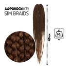 SIM-BRAIDS Афрокосы, 60 см, 18 прядей (CE), цвет каштановый/русый(#FR-6) - фото 318858869