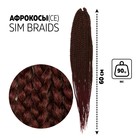 SIM-BRAIDS Афрокосы, 60 см, 18 прядей (CE), цвет русый/вишнёвый(#FR-8) - фото 295586878