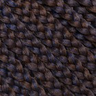 SIM-BRAIDS Афрокосы, 60 см, 18 прядей (CE), цвет каштановый/синий(#FR-19) - фото 6590419