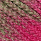 SIM-BRAIDS Афрокосы, 60 см, 18 прядей (CE), цвет русый/зелёный/розовый(#FR-30) - Фото 2