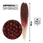 SIM-BRAIDS Афрокосы, 60 см, 18 прядей (CE), цвет русый/красный/молочный(#FR-23) - фото 9701549