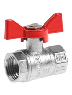 Кран шаровой ZEIN engr, внутренняя резьба 1/2", бабочка, цинк - Фото 3