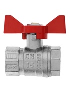 Кран шаровой ZEIN engr, внутренняя резьба 1/2", бабочка, цинк - Фото 2