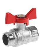 Кран шаровой ZEIN engr, наружная/внутренняя резьба 1/2", бабочка, цинк - Фото 4