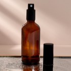 Флакон стеклянный для парфюма, с распылителем, 100 мл, цвет коричневый/чёрный - фото 9923777