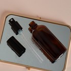 Флакон стеклянный для парфюма, с распылителем, 100 мл, цвет коричневый/чёрный - фото 9923780