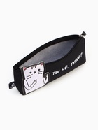 Пенал школьный, текстиль, 19×8×3 см «Кот» - Фото 3