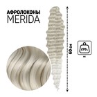 МЕРИДА Афролоконы, 60 см, 270 гр, цвет пепельный/белый HKB454/60 (Ариэль) - Фото 1