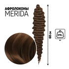 МЕРИДА Афролоконы, 60 см, 270 гр, цвет тёмно-русый/русый HKB18Т/6 (Ариэль) - Фото 1