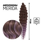 МЕРИДА Афролоконы, 60 см, 270 гр, цвет тёмно-русый/светло-сиреневый HKB8В/Т2403 (Ариэль) - Фото 1