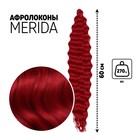 МЕРИДА Афролоконы, 60 см, 270 гр, цвет пудровый тёмно-красный HKBТ1762 (Ариэль) - фото 318859298