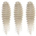 ГОЛЛИВУД Афролоконы, 60 см, 270 гр, цвет пепельный/белый HKB454/60 (Катрин) - Фото 2