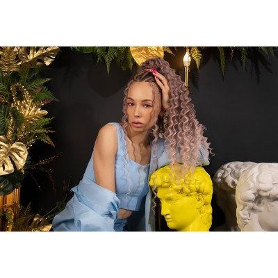 ГОЛЛИВУД Афролоконы, 60 см, 270 г, чёрный HKB1 В (Катрин)