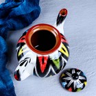 Чайник Риштанская керамика "Атлас", 0,7 л, разноцветный - Фото 4