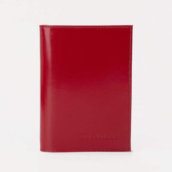Обложка для автодокументов и паспорта, цвет красный - Фото 1