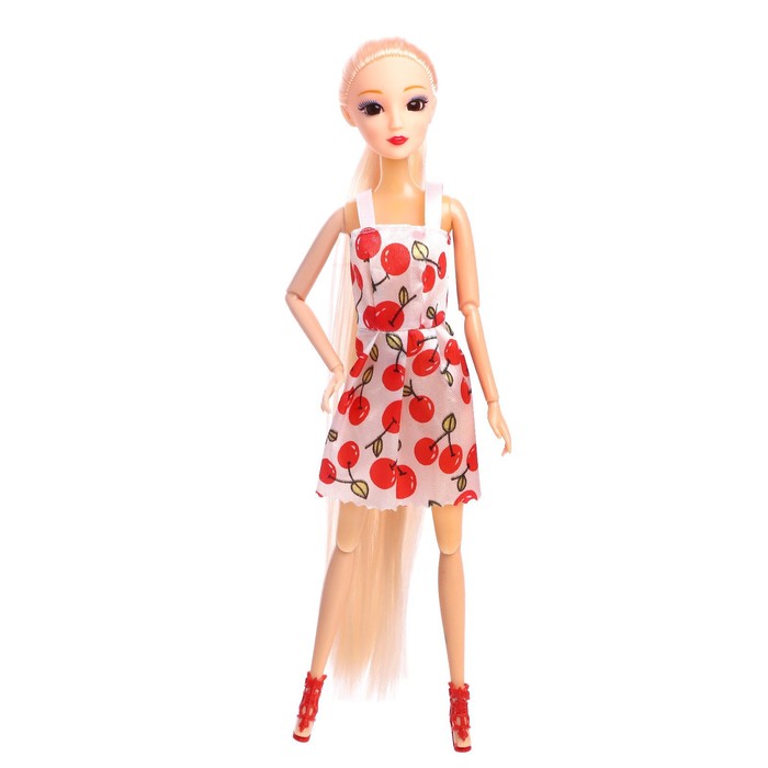 Кукла модная шарнирная «Карина», в платье, МИКС - Фото 1
