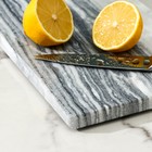 Доска для подачи Magistro Graystone, 38×18 см, из мрамора, серая - Фото 2