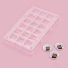 Форма для конфет и шоколада «Кубики», 20×12×2.5 см, 18 ячеек 2.5×1 см, прозрачная - Фото 1