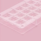 Форма для конфет и шоколада «Кубики», 20×12×2.5 см, 18 ячеек 2.5×1 см, прозрачная - Фото 3