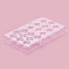 Форма для конфет и шоколада «Блеск», 18 ячеек, 20×12×2.5 см, пластик, прозрачная - Фото 2