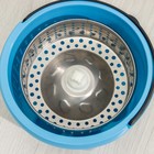 Набор для уборки, ведро с металлической центрифугой 7.2 л, швабра с телескопическим черенком 76-105 см, запасная насадка из микрофибры, МИКС - Фото 5