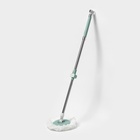 Швабра для мытья пола Доляна, металлический наконечник, микрофибра, телескопическая ручка 87-115 см - Фото 7