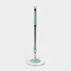 Швабра для мытья пола Доляна, металлический наконечник, микрофибра, телескопическая ручка 87-115 см - Фото 3