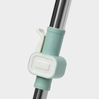 Швабра для мытья пола Доляна, металлический наконечник, микрофибра, телескопическая ручка 87-115 см - Фото 4