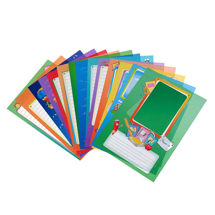 Набор вкладышей для портфолио, "Весёлые карандаши", для учеников начальных классов, А4, 16 листов - Фото 1